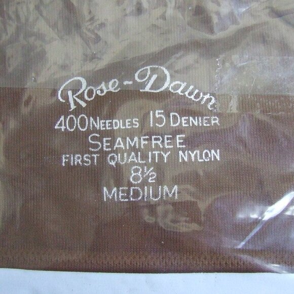 Rose Dawn stockings vintage unused beige thigh high NWOT nylons pantyhose new - Picture 3 of 7